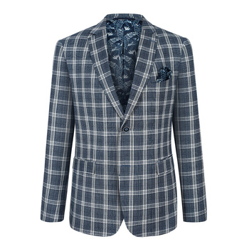 MARYNARKA MĘSKA CORDOBA COL. 1 GRANATOWO-BIAŁA W KRATĘ