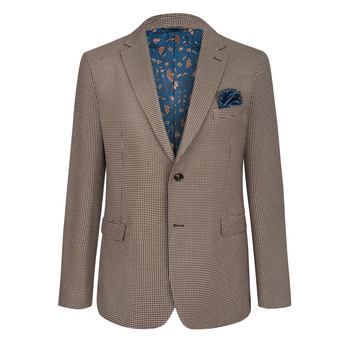 MARYNARKA MĘSKA SIRIUS BROWN W PEPITKĘ