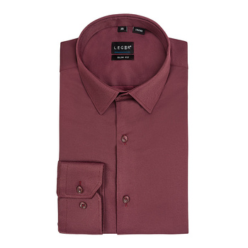 KOSZULA MĘSKA ILTR BORDOWA SLIM FIT