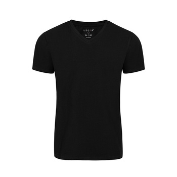 T-SHIRT MĘSKI LEGER TSEN V-NECK BLACK CZARNY