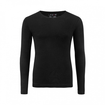 T-SHIRT MĘSKI LEGER LGR003 CZARNY DŁUGI RĘKAW