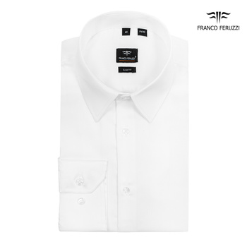 KOSZULA MĘSKA KORHD FRANCO FERUZZI YT2021 W1 JODEŁKA WHITE SLIM FIT