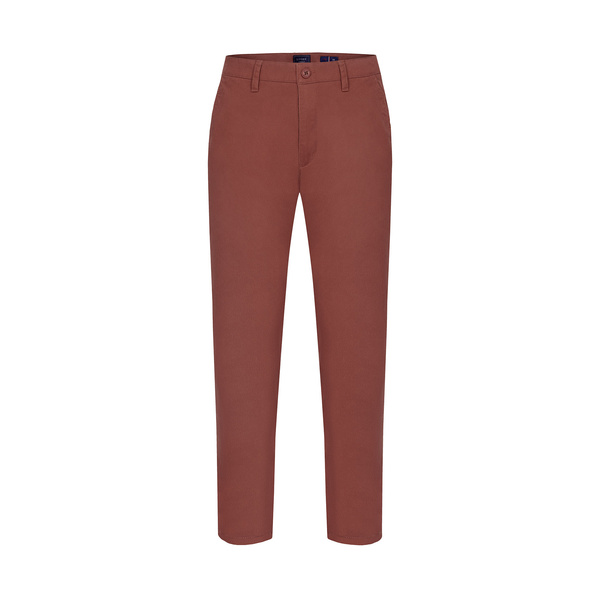 SPODNIE MĘSKIE CHINO SPCIS K8916#225 SIENA CZERWONOBRĄZOWE