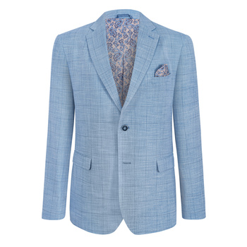 MARYNARKA MĘSKA DIEGO BLUE BŁĘKITNA W KRATĘ