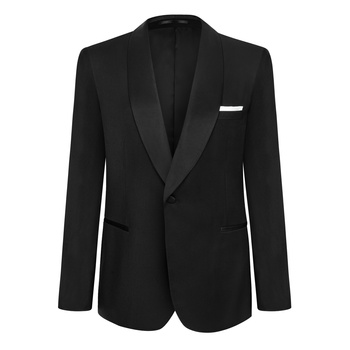 MARYNARKA SMOKINGOWA MĘSKA JY9190 BLACK CZARNA