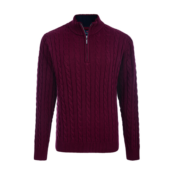 SWETER MĘSKI FRANCO FERUZZI PZ NO 11 BURGUNDY BORDOWY