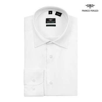 KOSZULA MĘSKA FRANCO FERUZZI LCR BK WHITE REGULAR