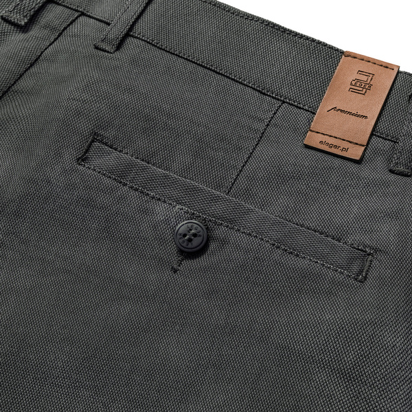 SPODNIE MĘSKIE CHINO SPCIS GT18#7 DARK GREY SZARE