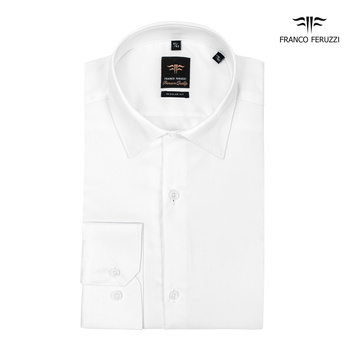KOSZULA MĘSKA KOSEN FRANCO FERUZZI WXVIII 23 5FF200 TWILL WHITE REGULAR FIT