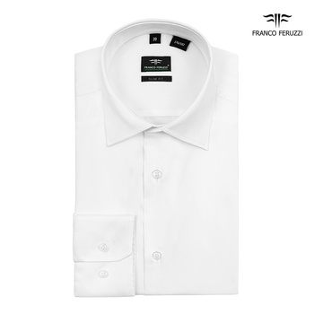 KOSZULA MĘSKA FRANCO FERUZI LCR BK WHITE SLIM FIT