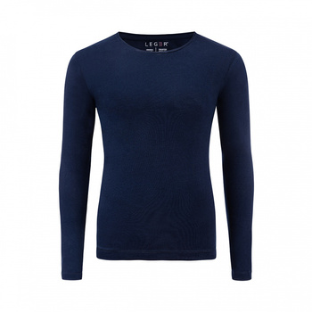 T-SHIRT MĘSKI LEGER LGR003 GRANATOWY DŁUGI RĘKAW