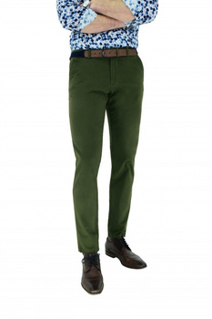 SPODNIE MĘSKIE CHINO FURI BAWEŁNIANE ZIELONE KHAKI 904261 SUPER FIT