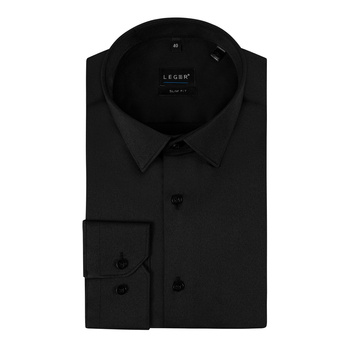 KOSZULA MĘSKA BLTR LEGER KASATEN BLACK SLIM FIT