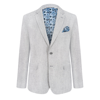 MARYNARKA MĘSKA RONAN LIGHT GREY JASNOSZARA