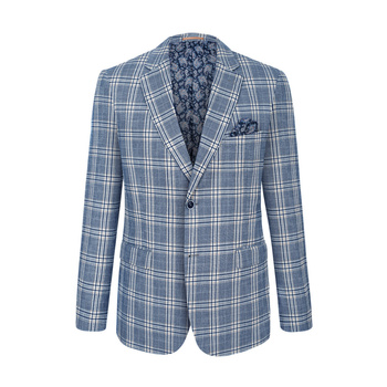 MARYNARKA MĘSKA MONTE CARLO NIEBIESKA W KRATĘ