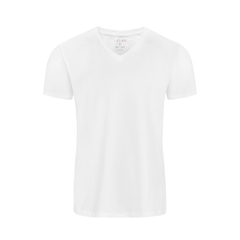 T-SHIRT MĘSKI LEGER TSEN V-NECK WHITE BIAŁY