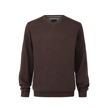 SWETER MĘSKI FRANCO FERUZZI TL V NECK BRĄZ